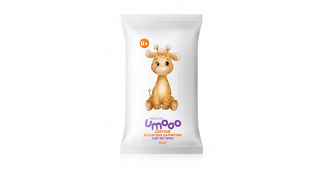 Детские влажные гигиенические салфетки Umooo 0+