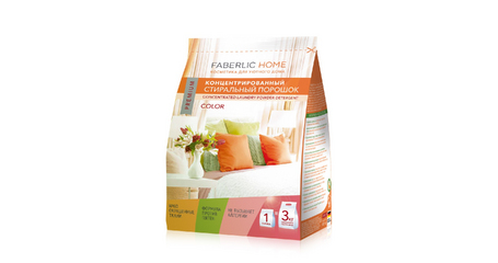 Концентрированный стиральный порошок для цветных тканей Faberlic Home