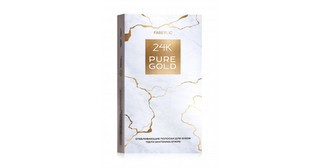 Отбеливающие полоски для зубов. Серия: 24K Pure Gold