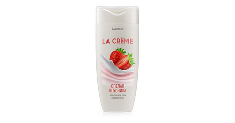 Крем-гель для душа с ароматом спелой клубники. Серия LA CREME