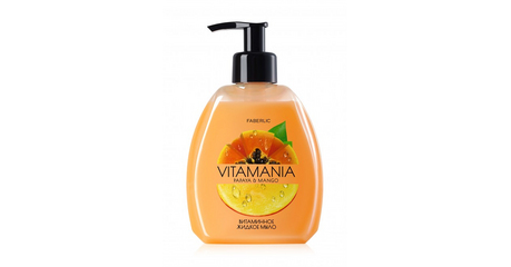 Жидкое мыло для рук Vitamania с ароматом «Манго и папайя» серия Beauty cafe